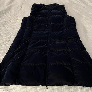 My Anorak Velvet Navy Blue Long Vest size Large
